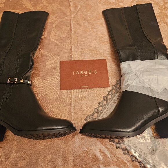 NWT Torgeis Destiny Black Riding Boots - Picture 1 of 12
